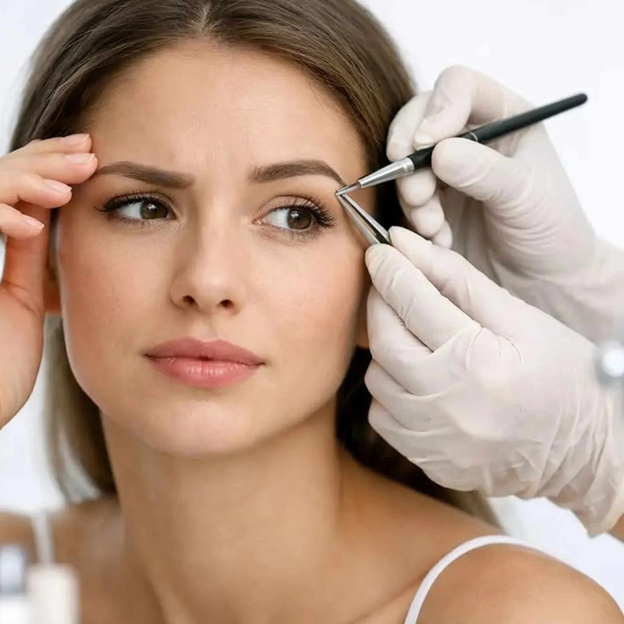 before and after healed eyebrow microblading results