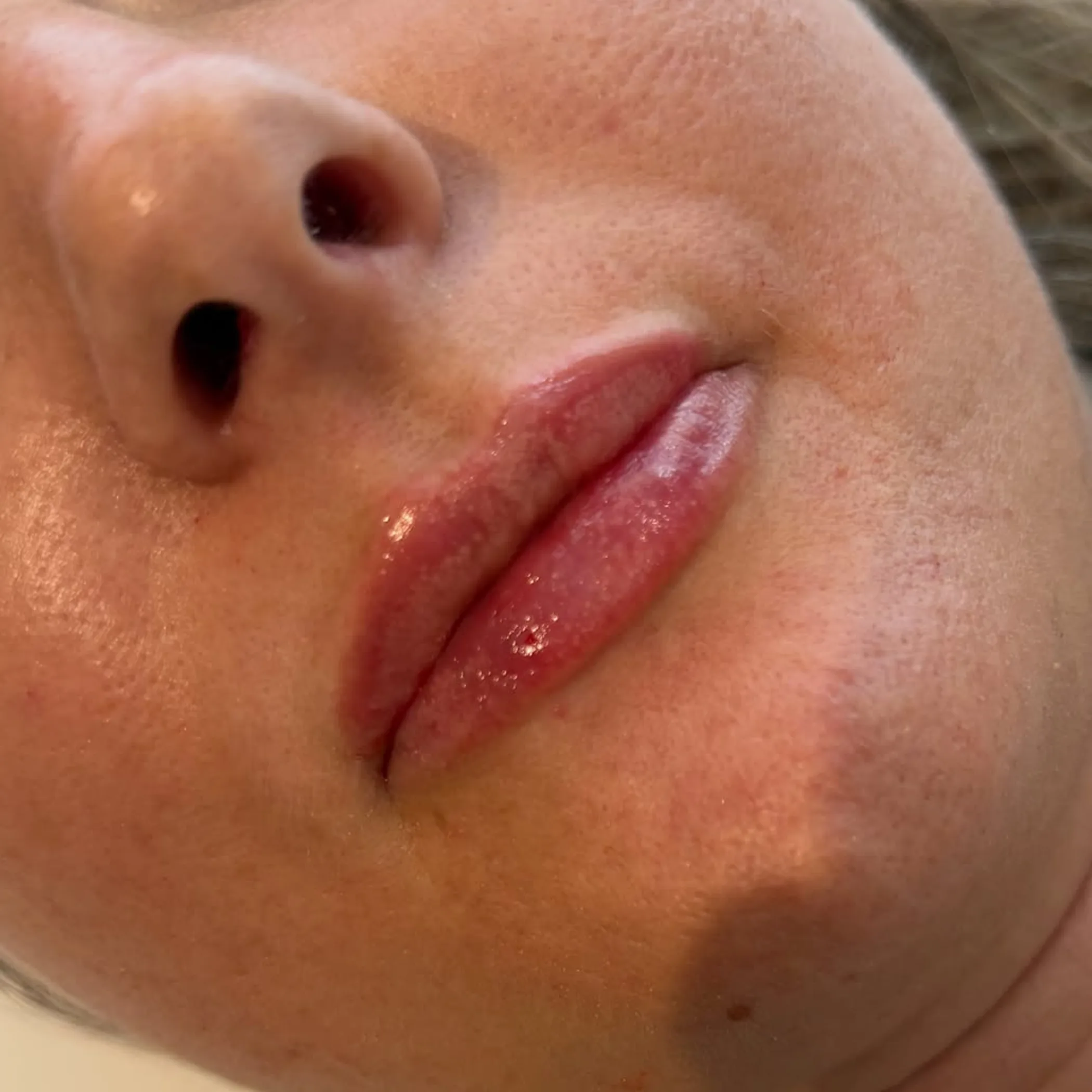 close-up of lips