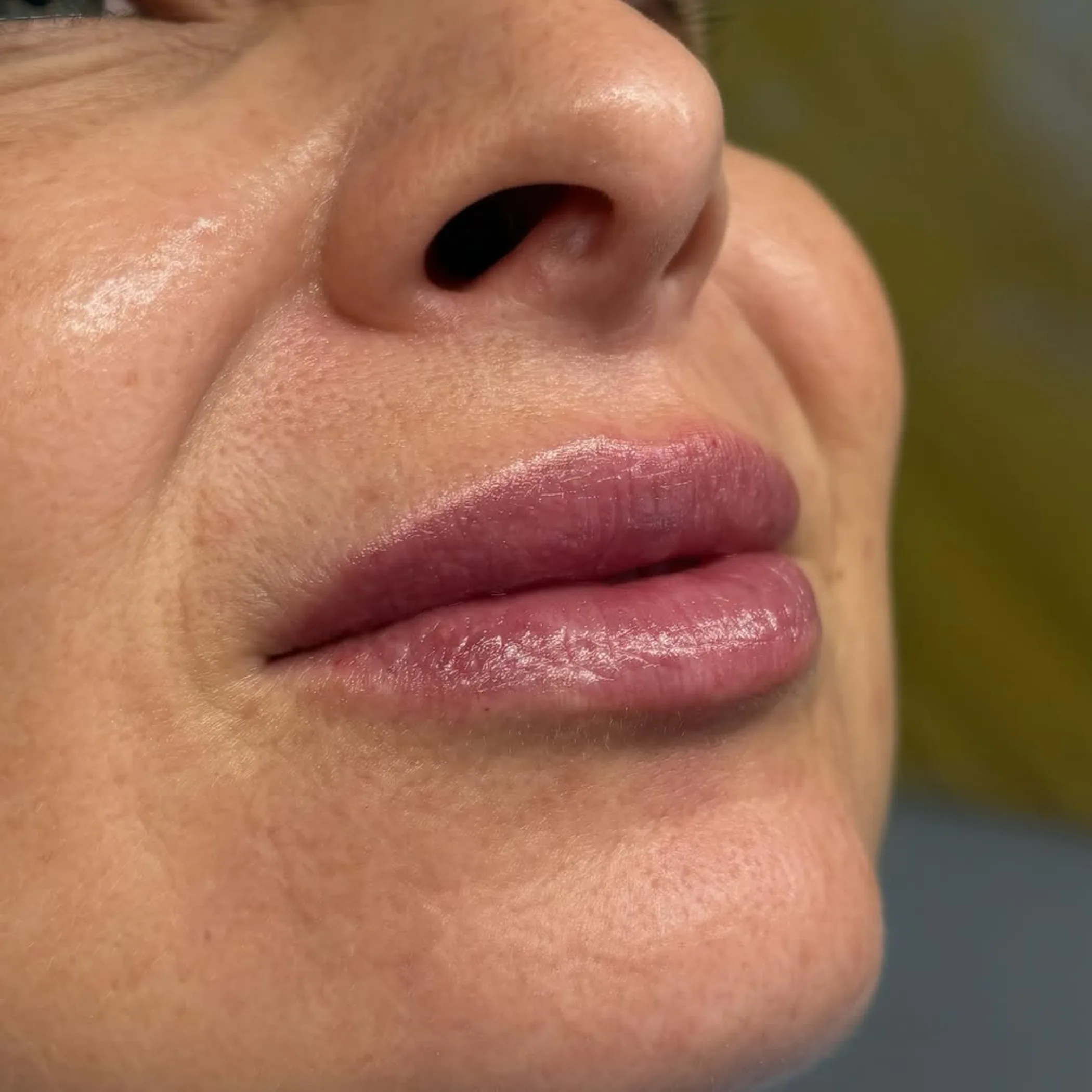 close-up of lips